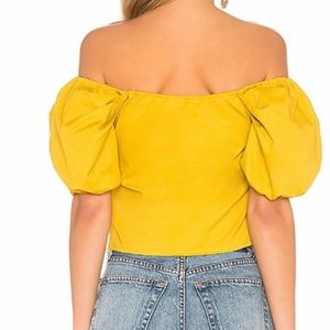 Off the shoulder pleated top